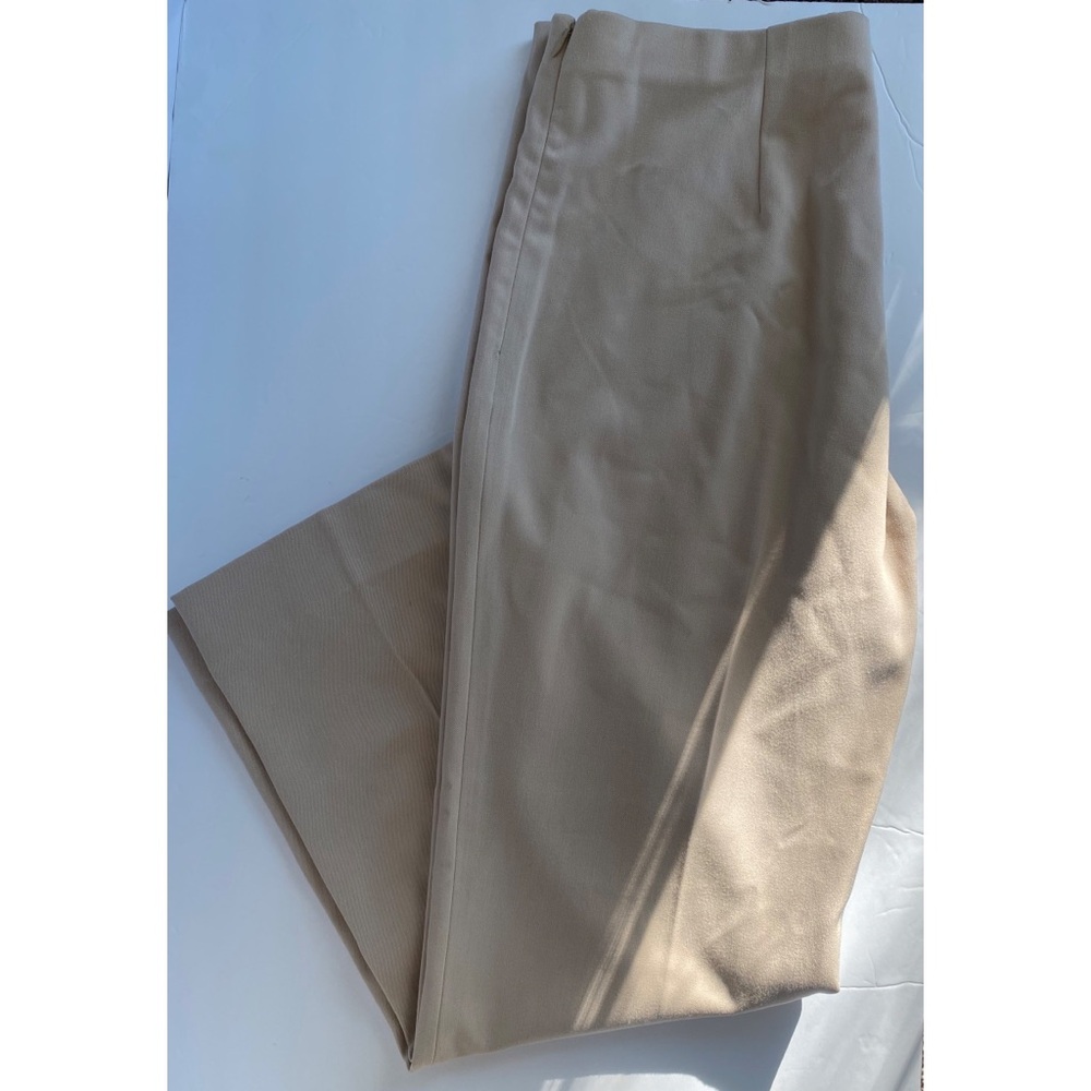 Pendleton Polyester Rayon Spandex Wide Leg Side Zip Trousers.
